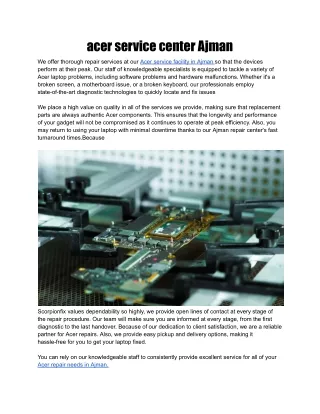 acer service center Ajman