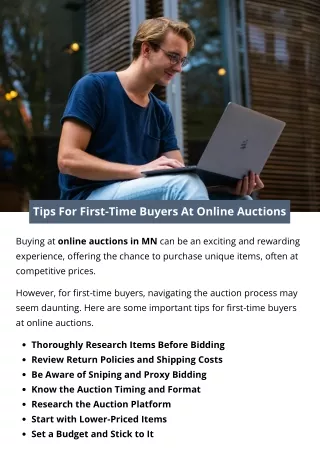 tips for first time buyers at online auctions