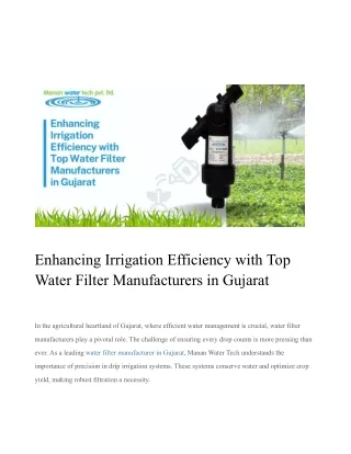 High-quality water filter for irrigation, ideal for drip irrigation systems