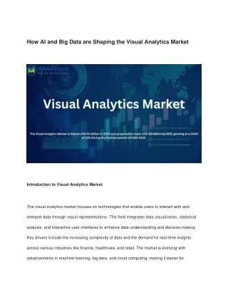 How AI and Big Data are Shaping the Visual Analytics Market