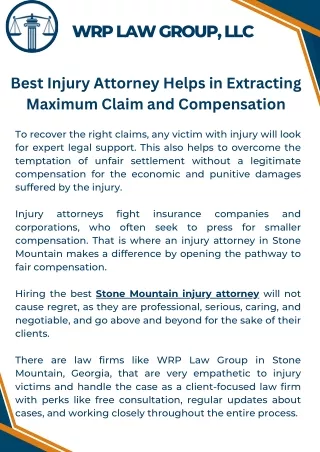 Best Injury Attorney Helps in Extracting Maximum Claim and Compensation