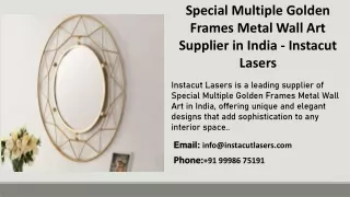 Special Multiple Golden Frames Metal Wall Art Supplier in India - Instacut Lasers