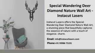 Special Wandering Deer Diamond Nature Wall Art - Instacut Lasers