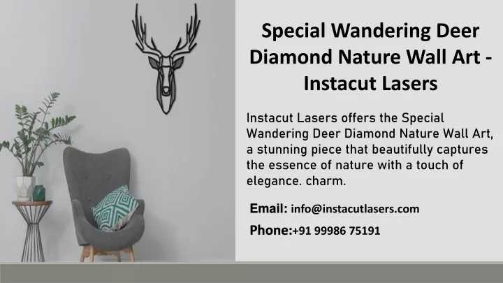 special wandering deer diamond nature wall