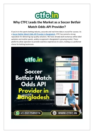 Soccer Betfair Match Odds API Provider in Bangladesh