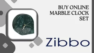Buy Online Marble Clock Set
