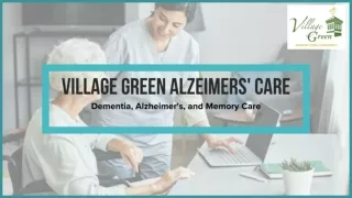 Village Green Alzeimers' Care PDF