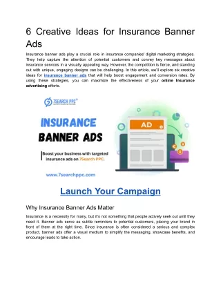 6 Creative Ideas for Insurance Banner Ads