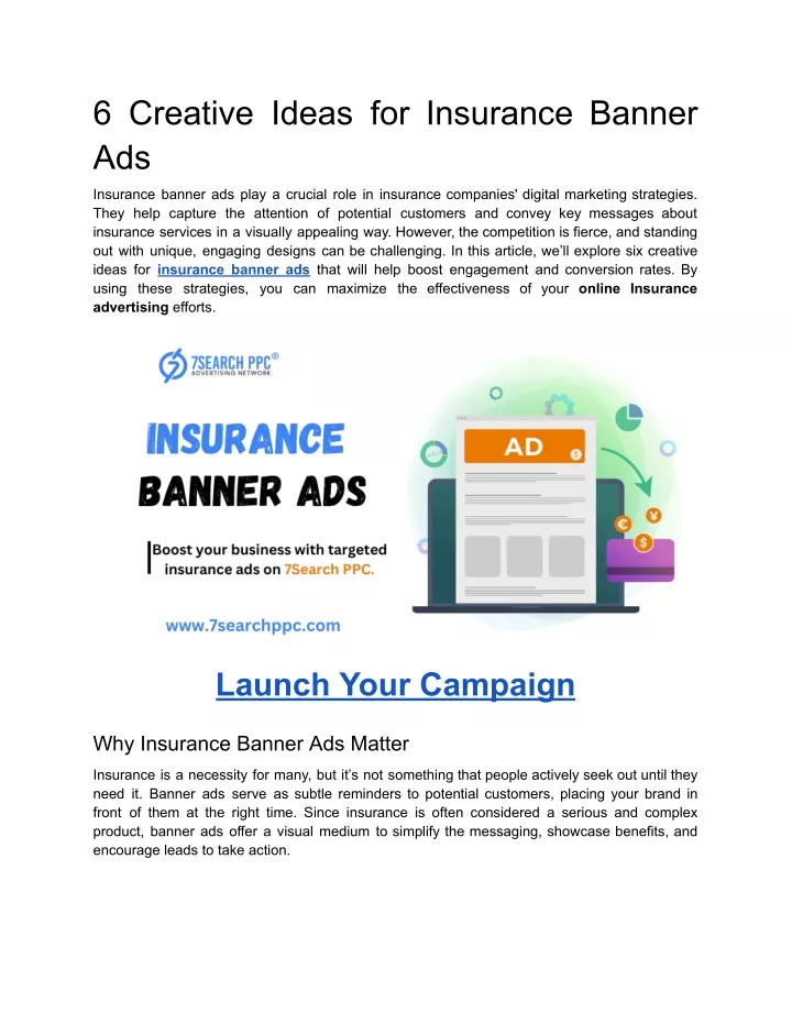 6 creative ideas for insurance banner ads