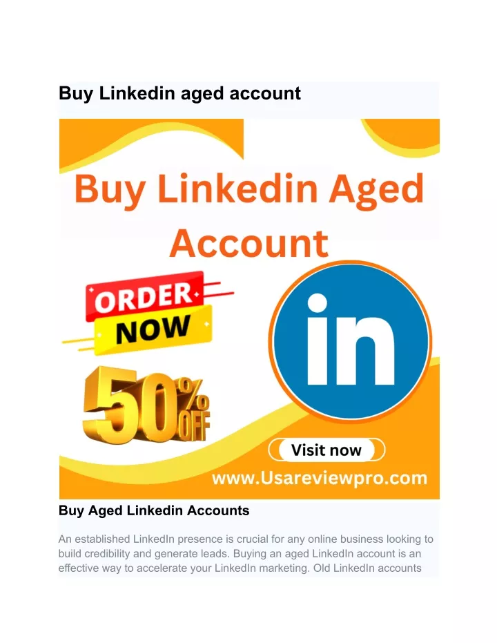 buy linkedin aged account