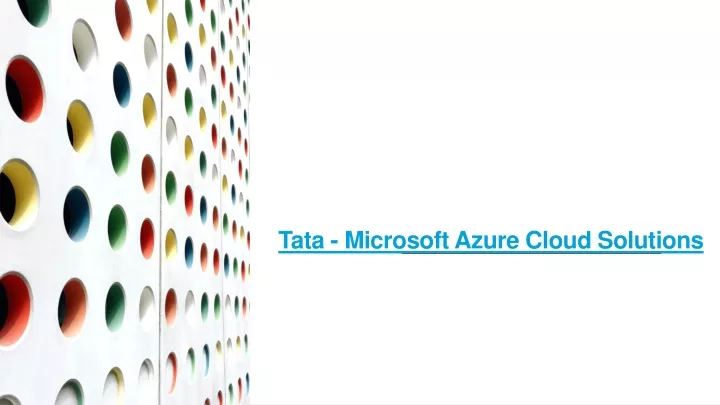 tata microsoft azure cloud solutions