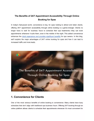 the benefits of 24 7 appointment accessibility