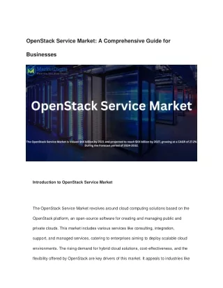 OpenStack Service Market_ A Comprehensive Guide for Businesses