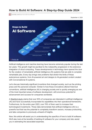 how to build ai software a step by step guide 2024