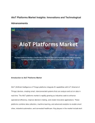 AIoT Platforms Market Insights_ Innovations and Technological Advancements