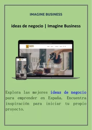 oportunidades de negocio  Imagine Business