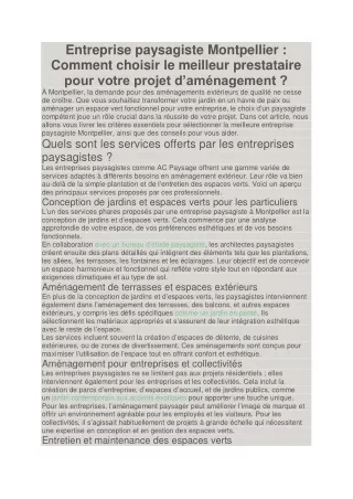 Entreprise paysagiste Montpellier | Choisir le meilleur prestataire