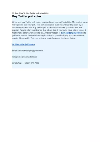 15 best sites to buy twitter poll votes 2024