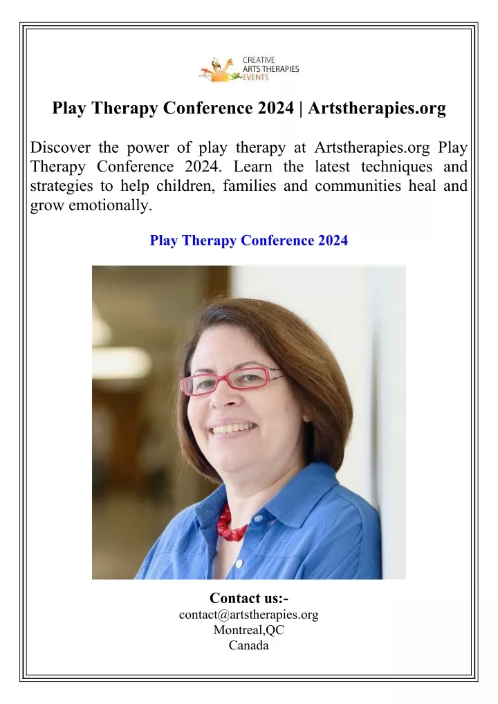 play therapy conference 2024 artstherapies org