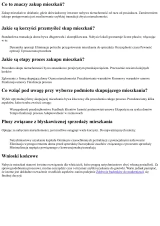 <h1>Skup mieszkań w waszej regionie</h1>