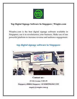 top digital signage software in singapore wioplex