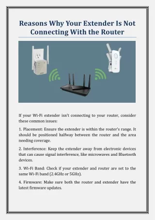 Reasons Why Your Extender Is Not Connecting With the Router