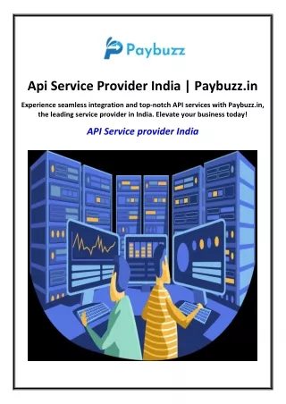 Api Service Provider India | Paybuzz.in