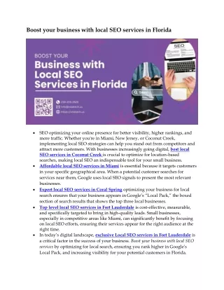 boost your business with local seo services