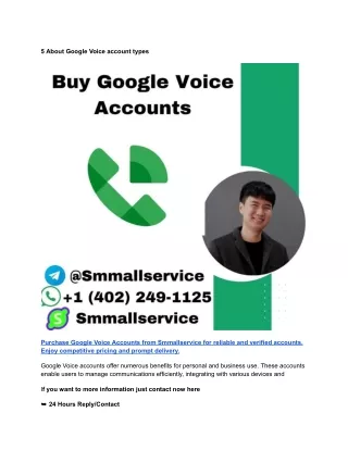 5 About Google Voice account types