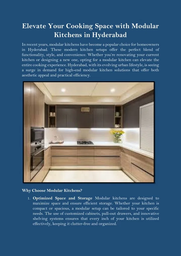 PPT - Elevate Your Cooking Space with Modular Kitchens in Hyderabad ...