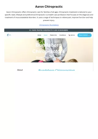 aaron chiropractic