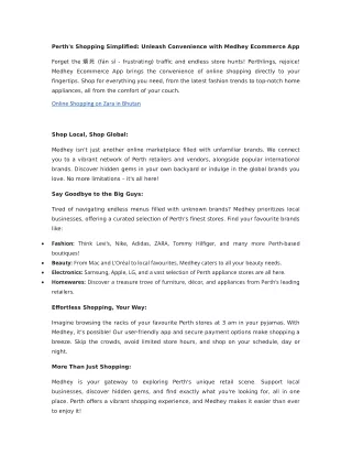 perth s shopping simplified unleash convenience