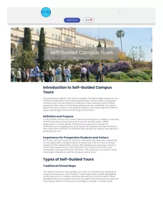 Introduction to Self-Guided Campus Tours