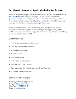 Simplify Your Payments with Authentic Buy LinkedIn Accounts