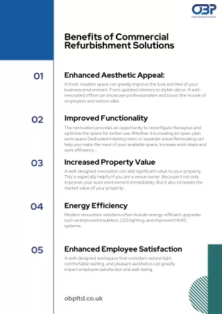 Benefits of Commercial Refurbishment Solutions