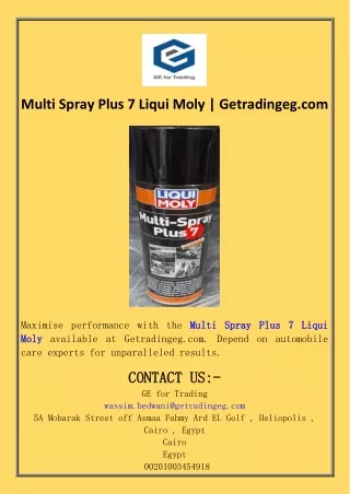 Multi Spray Plus 7 Liqui Moly  Getradingeg.com