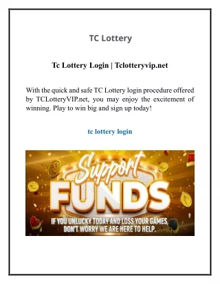 Tc Lottery Login | Tclotteryvip.net