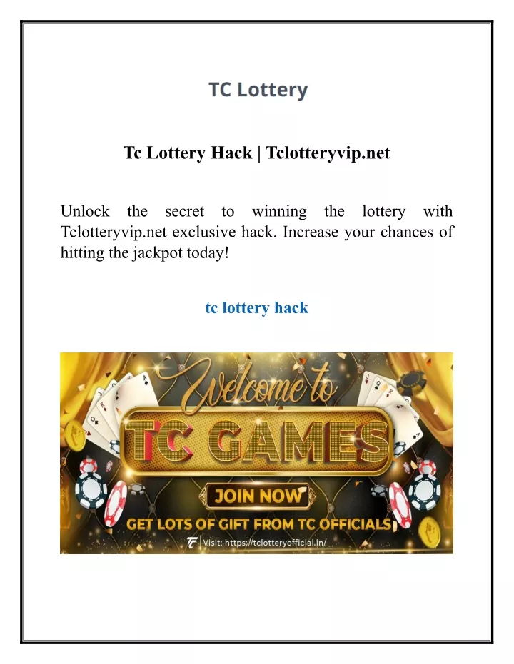 tc lottery hack tclotteryvip net