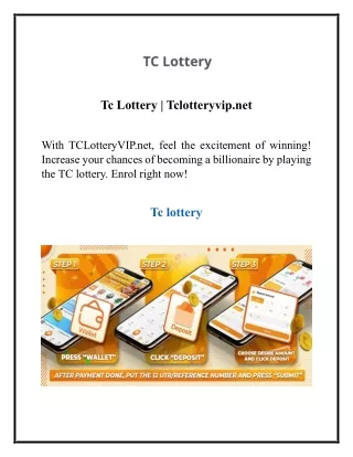 Tc Lottery | Tclotteryvip.net