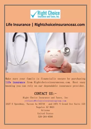 Life Insurance  Rightchoiceinsuranceaz.com