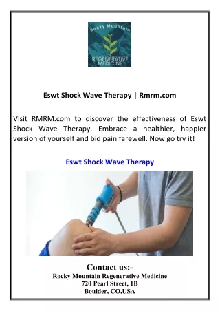 eswt shock wave therapy rmrm com