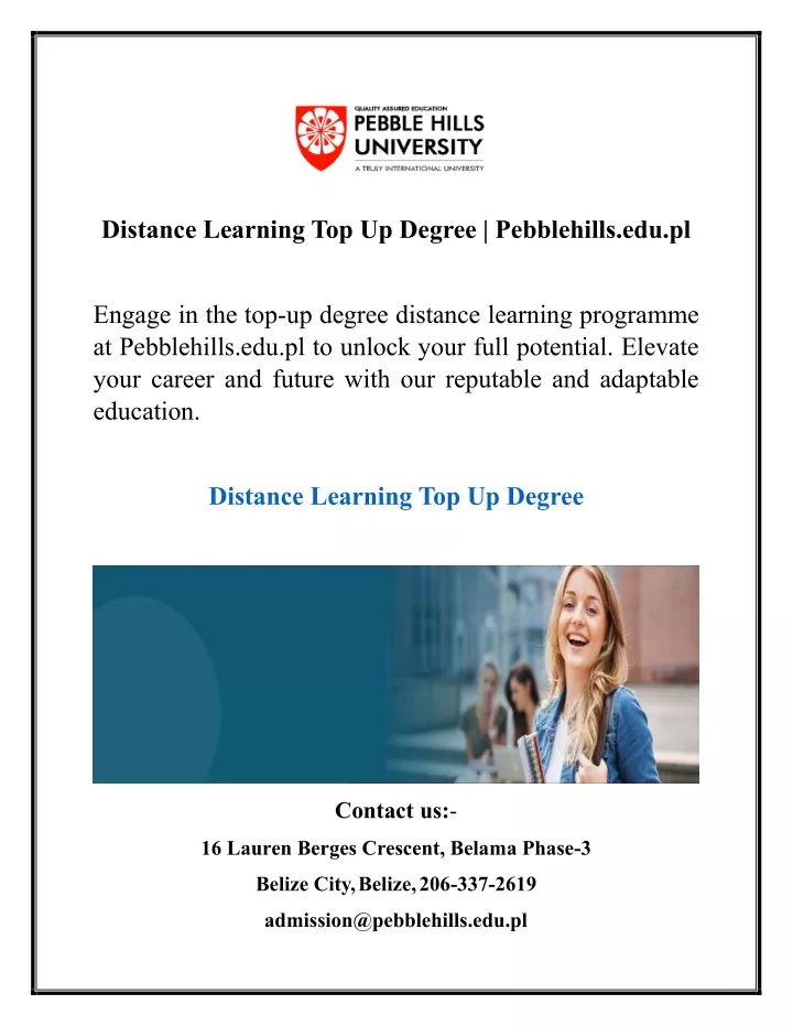 distance learning top up degree pebblehills edu pl