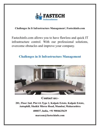 challenges in it infrastructure management