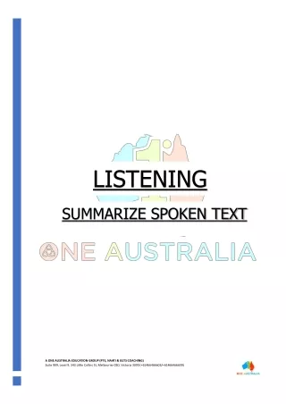 LISTENING - SUMMARIZE SPOKEN TEXT - Templates, Tips & Examples