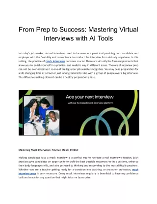 from prep to success mastering virtual interviews