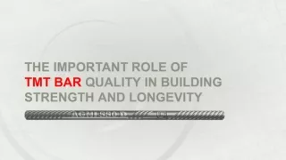 The important role of TMT bar quality in building strength and longevity