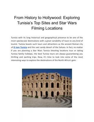 From History to Hollywood_ Exploring Tunisia’s Top Sites and Star Wars Filming Locations