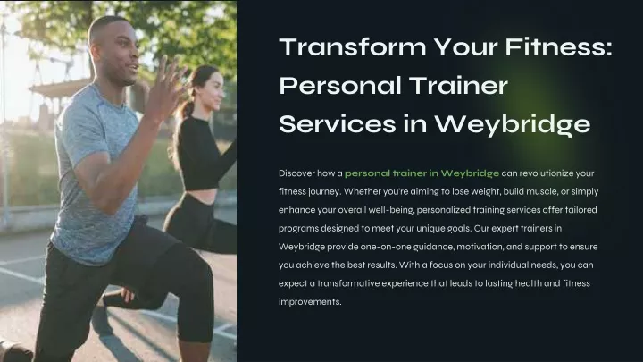 transform your fitness personal trainer services