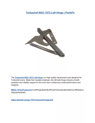 Turbochef NGC-1572 Left Hinge _ PartsFe