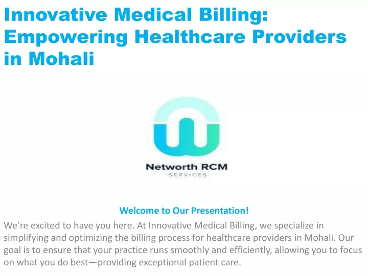 innovative medical billing empowering healthcare providers in mohali